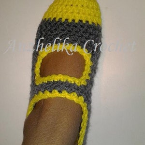 Kani Slippers, Crochet Slippers, Women Crochet Slippers, Teen Crochet Slippers Yellow
