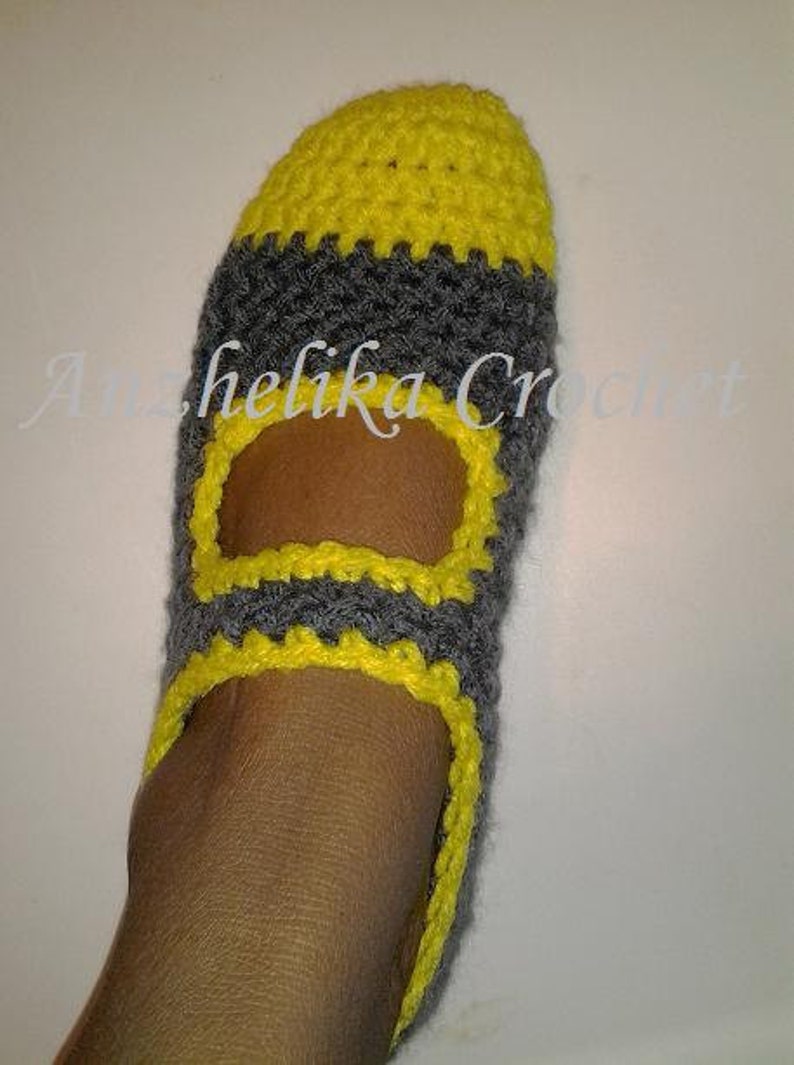Kani Slippers, Crochet Slippers, Women Crochet Slippers, Teen Crochet Slippers Yellow
