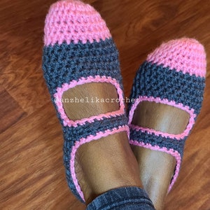 Kani Slippers, Crochet Slippers, Women Crochet Slippers, Teen Crochet Slippers Rose