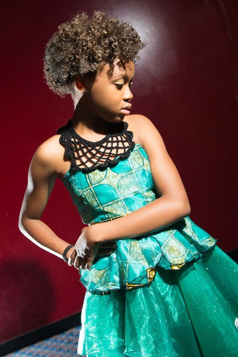 ankara gown with peplum