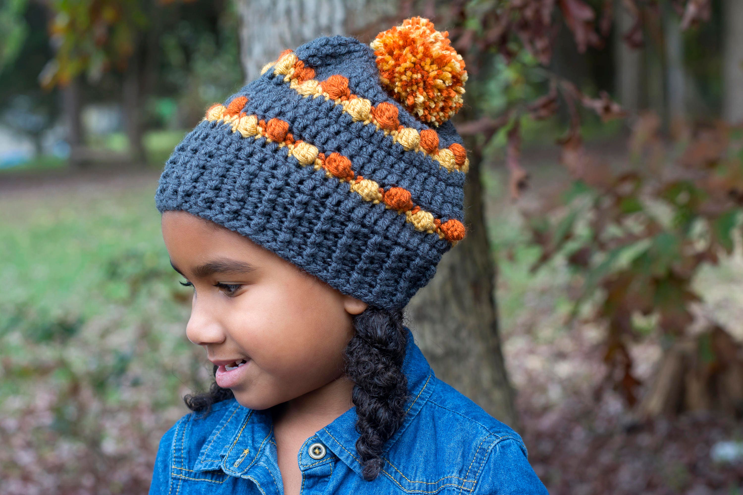 WOODEN SHIPS Popcorn Bobble Pom Pom Beret Beanie Hat crocheted young child | New | $10.00 | Frankfort, Indiana main image 4