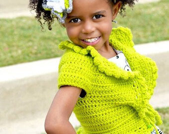 Girls Crochet Bolero, Cute Shrug, Crochet Shrug, Girls Sweater, Girls Crochet Shrug