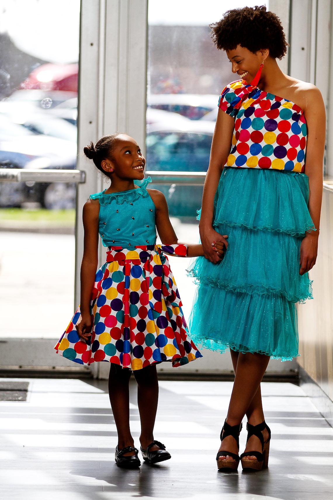 girls-ankara-polka-dot-dress-teal-bodice-african-print-etsy