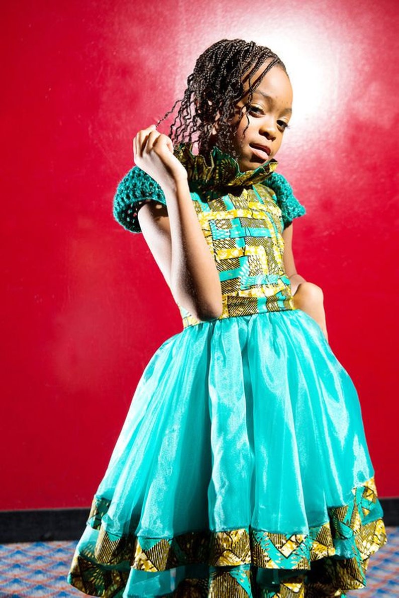 ankara collar gown