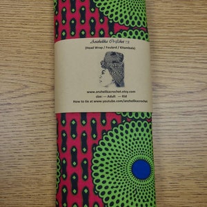 African Headwrap, Ankara Headwrap, Gele, Wax Head Tie, Foulard, Kitenge Headwrap, Ankara Crown, Head Scarves