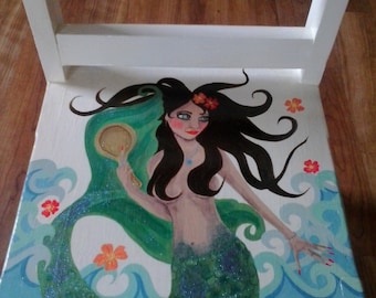 Childs hand painted mermaid chair SAMPLE only