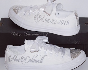 white converse bridal sneakers