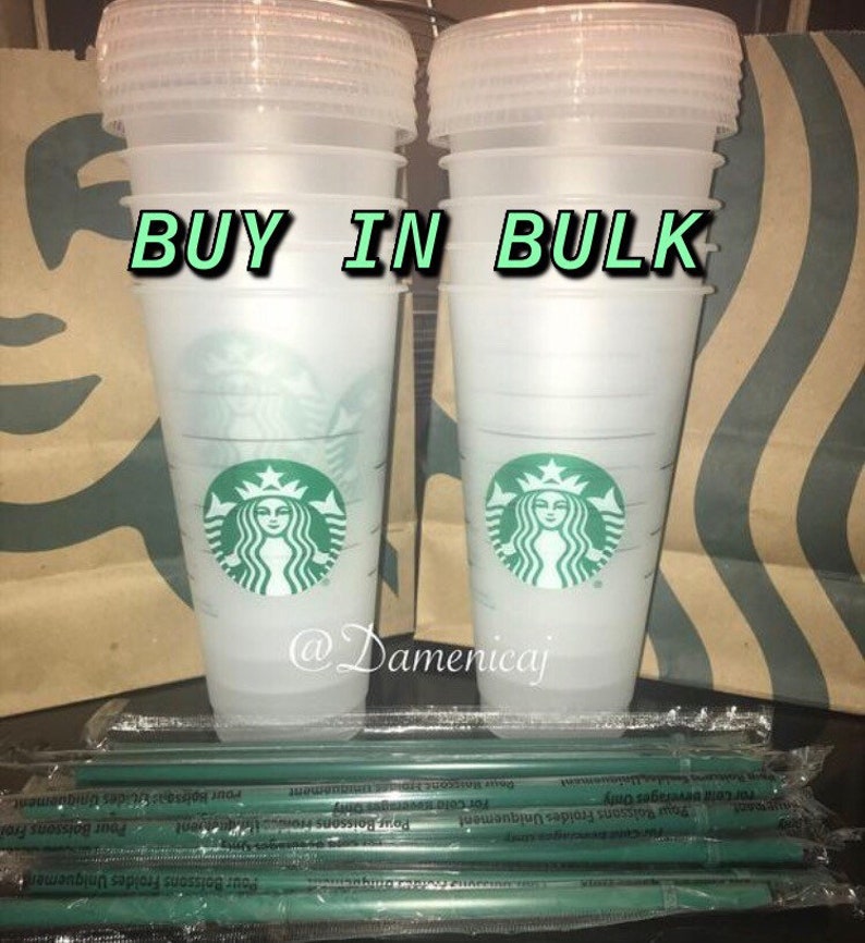 PLAIN Starbucks Reusable Cold Cup BULK BUY Etsy