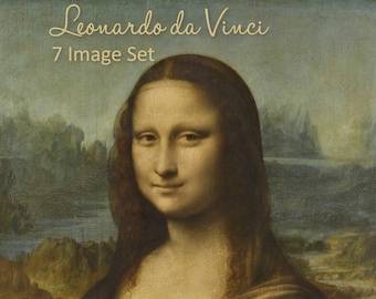 Leonardo da Vinci images set (7 paintings) - DIGITAL DOWNLOAD