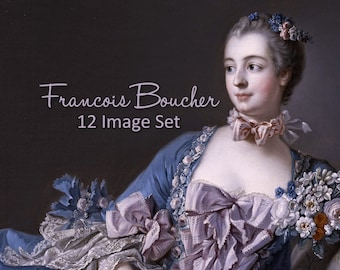 Francois Boucher images set (12 paintings) - DIGITAL DOWNLOAD