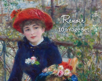 Pierre-auguste Renoir Images Set (10 Paintings) - DIGITAL DOWNLOAD