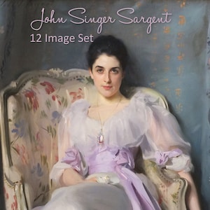John Singer Sargent images set (12 paintings) - DIGITAL DOWNLOAD