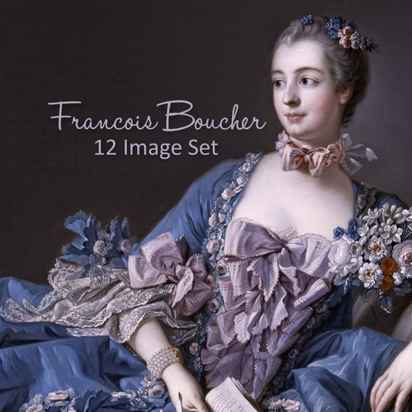 Ensemble d'images de François Boucher (12 peintures) - TÉLÉCHARGEMENT NUMÉRIQUE