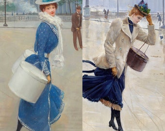 Jean Beraud、Scene de Bistro、希少画集より、新品額装付 Jean Beraud Cafe & Bistro Wall Art: Prints, Paintings