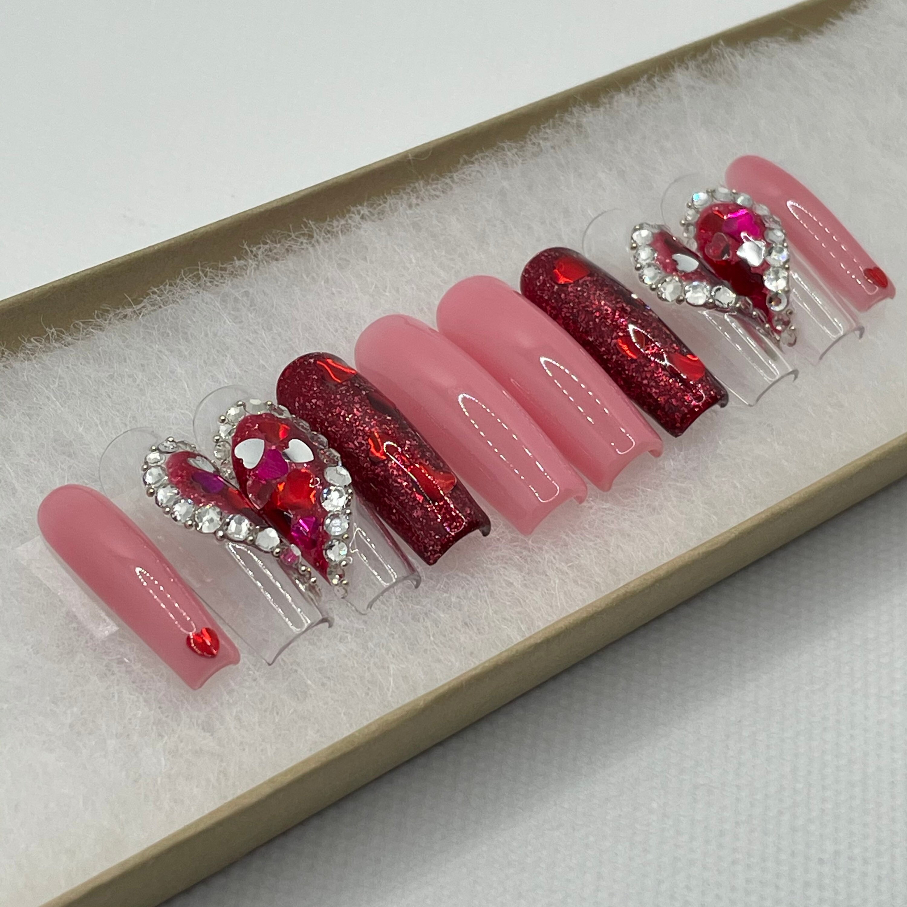 Long Press-on Nails - Etsy