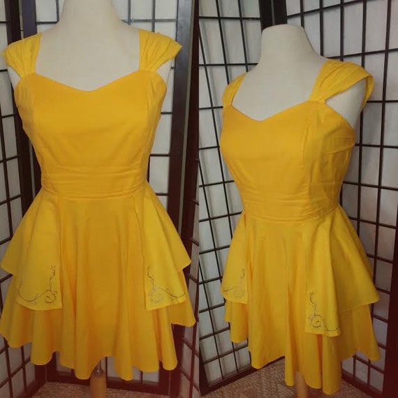 yellow belle inspired dress