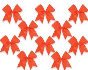 10 Chixx Solid Plain Basic Bulk Lot Wholesale Bundle Cheer Dance Softball Bows