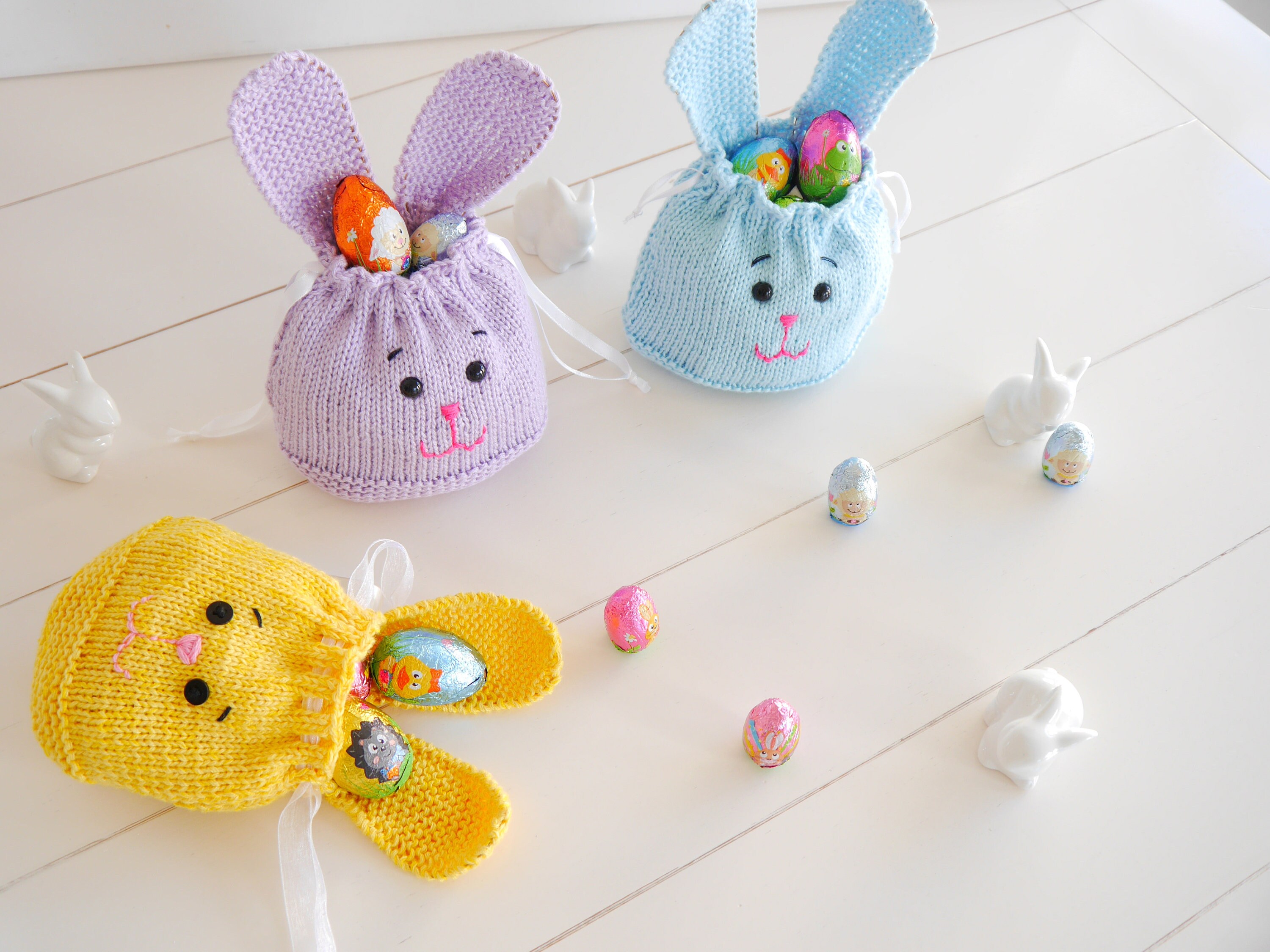 Knitting Pattern Bunny Bag No.159e Etsy UK