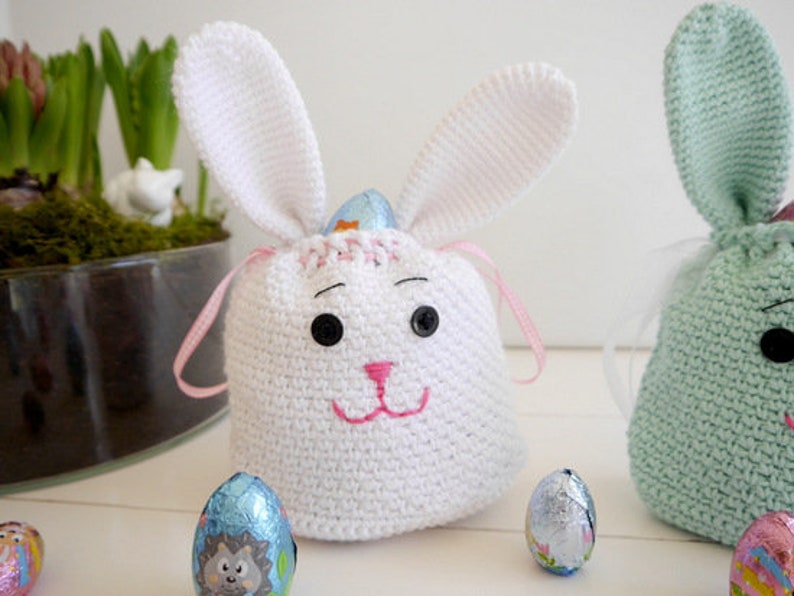 Crochet Pattern Cute Bunny Bag No.160E image 2