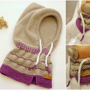 Knitting Hooded Scarf for Kids LITTLE HOODY No.187E image 3