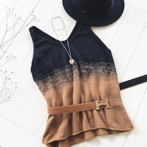 Knitting Pattern – Gradient Color Tank-Top SUNNY - No.219E