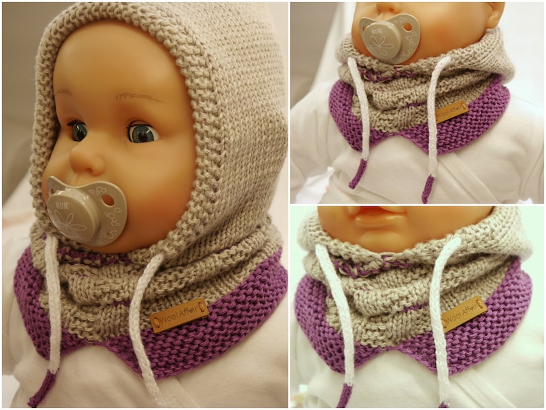 Knitting Hooded Scarf for Kids LITTLE HOODY No.187E image 1