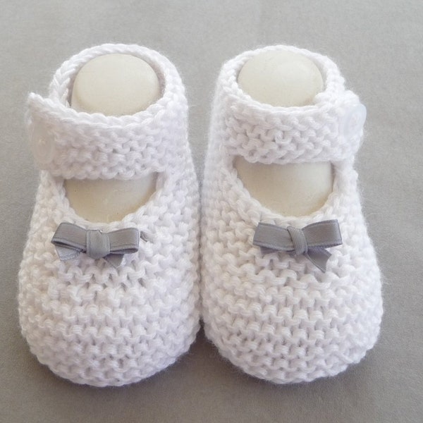 Strickanleitung Babyschuhe Schleifen-Ballerinas - No.10