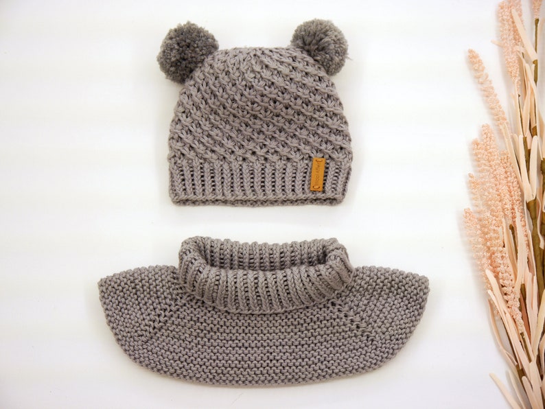 Knitting Pattern Baby Set Asterisk Hat & Shoulder Cape no.185E image 4