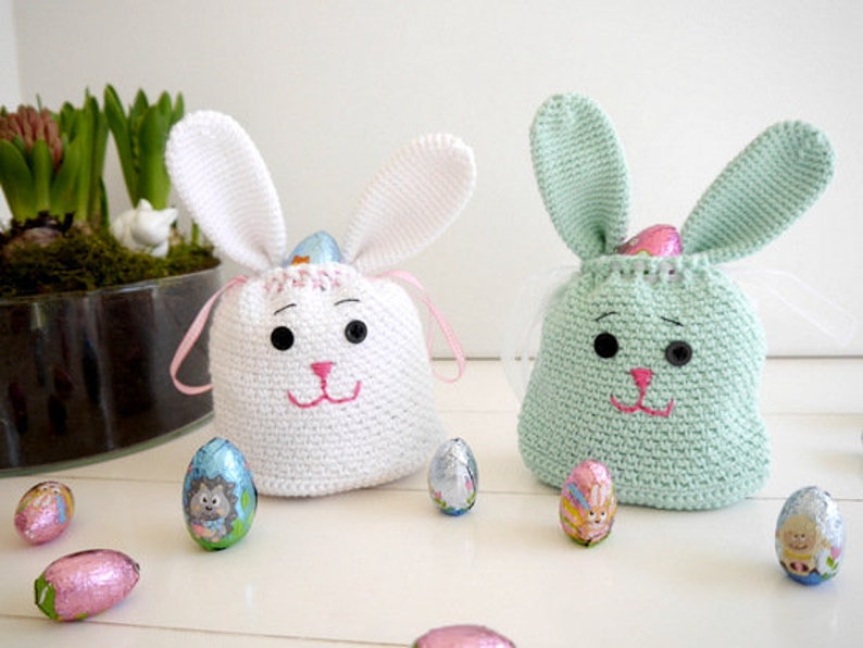 Crochet Pattern Cute Bunny Bag No.160E image 1