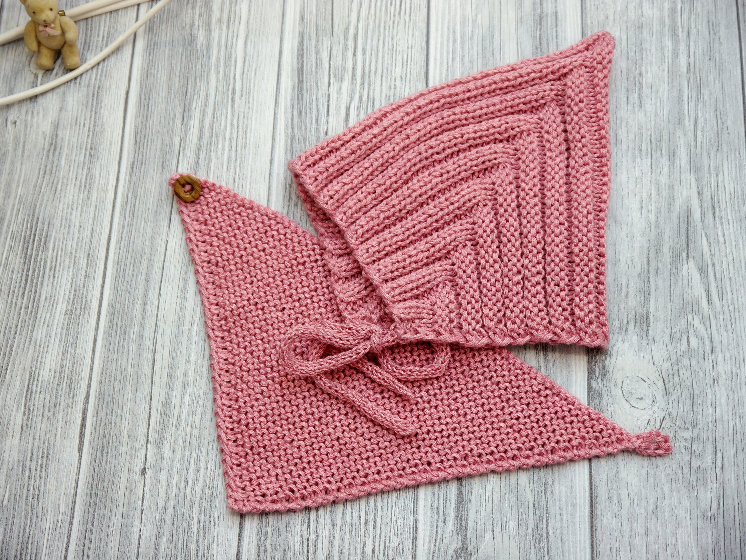 Knitting Pattern – Pixie Set - Baby Cap & Triangular Scarf – No.188e - Etsy