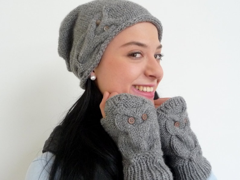 Strickanleitung Mütze für alle Größen Eulen-Beanie No.102/E Bild 3