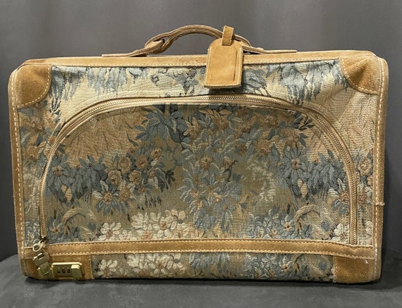 FRENCH LUGGAGE COMPANY Vintage Suede Tapestry Sui… - image 6