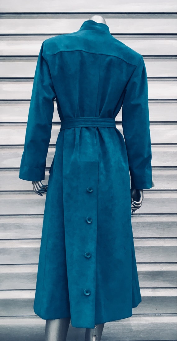 Vintage Custom Handmade Reversible Turquoise Sued… - image 7