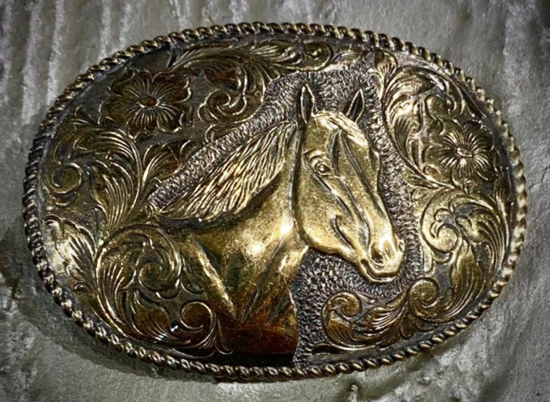 CRUMRINE San Carlos Vintage Gold Sterling Silver Etched  display picture 1