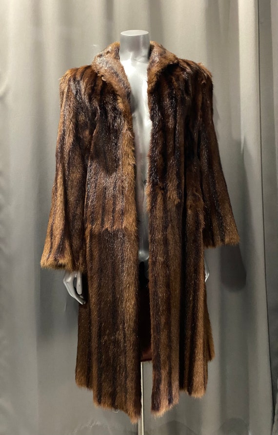 Vintage Brown Mink Fur Jacket Coat