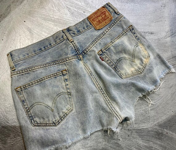 LEVI STRAUSS Vintage Lightwash Denim 505 High Wai… - image 3