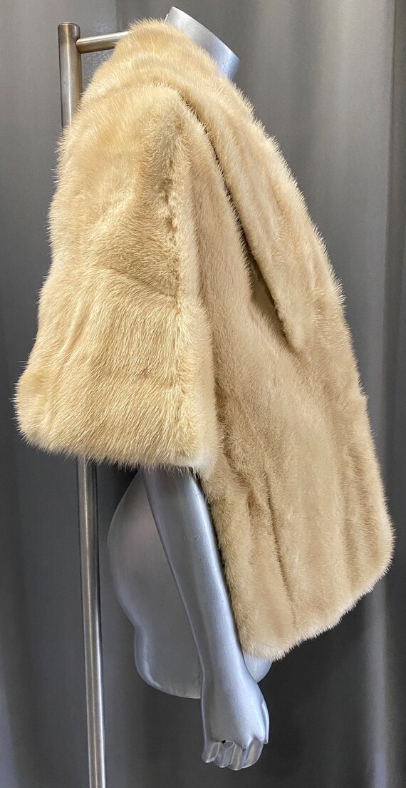 Vintage Blonde Mink Fur Shawl Wrap Stole - image 2