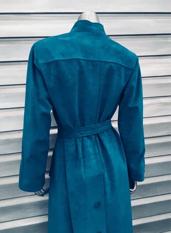 Vintage Custom Handmade Reversible Turquoise Sued… - image 5