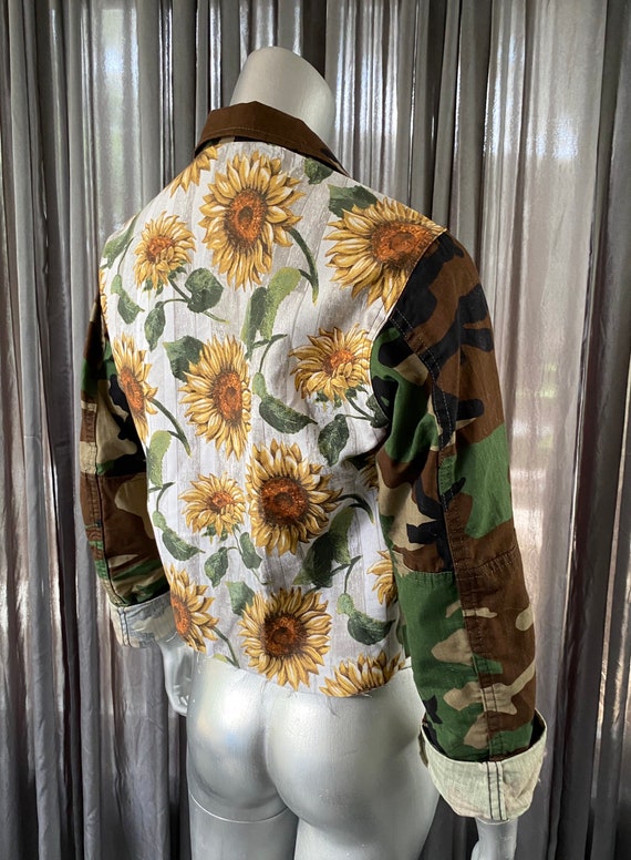 Handmade Upcycled Military Army Woodland Camouflag