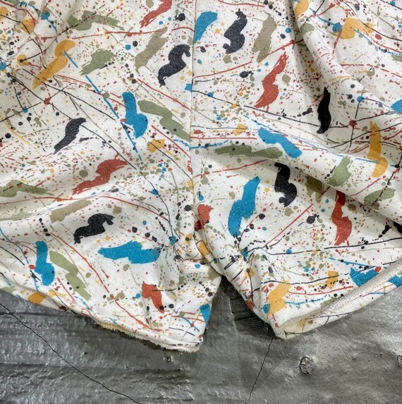 JUMP Vintage Splatter Paint Print Skirt Skorts Sh… - image 4