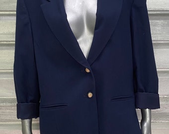 PENDLETON Vintage Navy Blue Wool Blazer