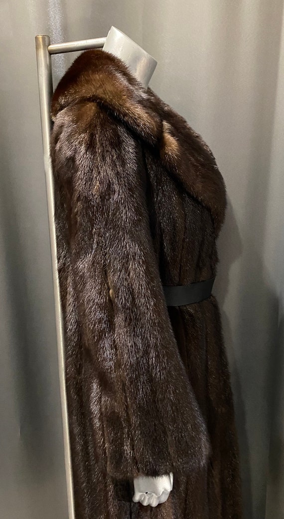 Vintage Dark Brown Mink Fur Jacket Coat - image 6