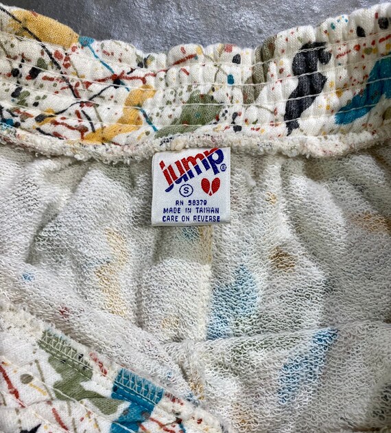 JUMP Vintage Splatter Paint Print Skirt Skorts Sh… - image 3