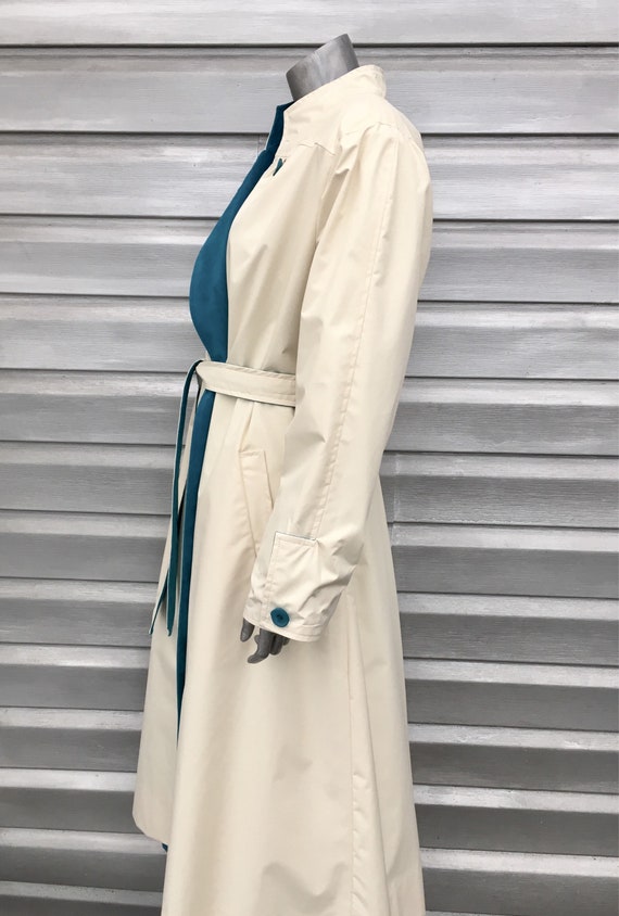 Vintage Custom Handmade Reversible Turquoise Sued… - image 4