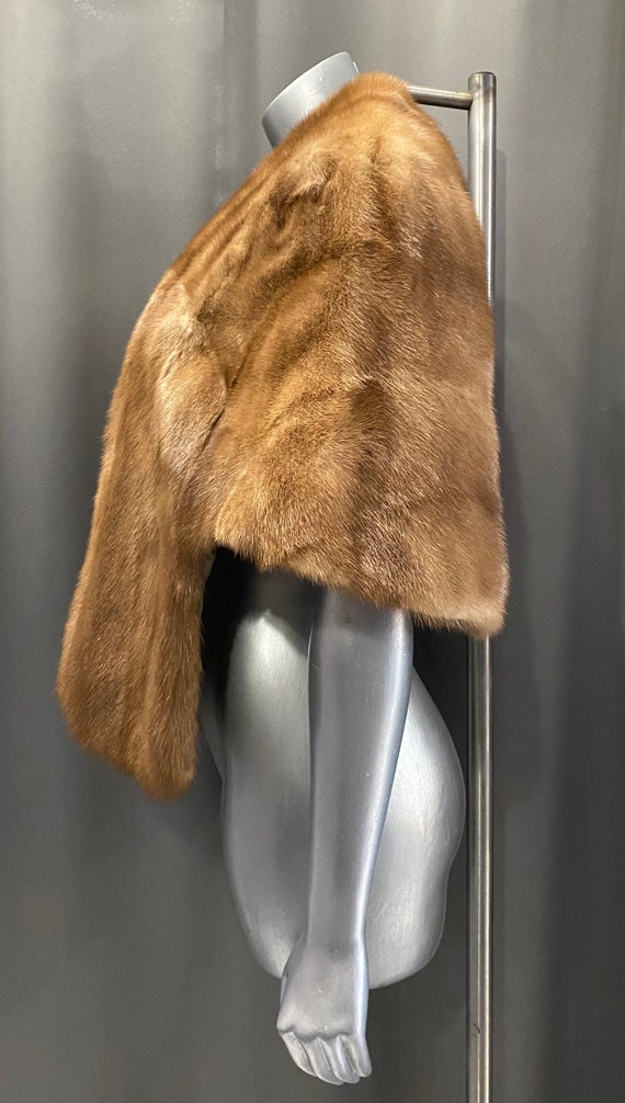 Vintage Caramel Mink Fur Stole - image 3