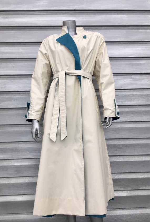 Vintage Custom Handmade Reversible Turquoise Sued… - image 2