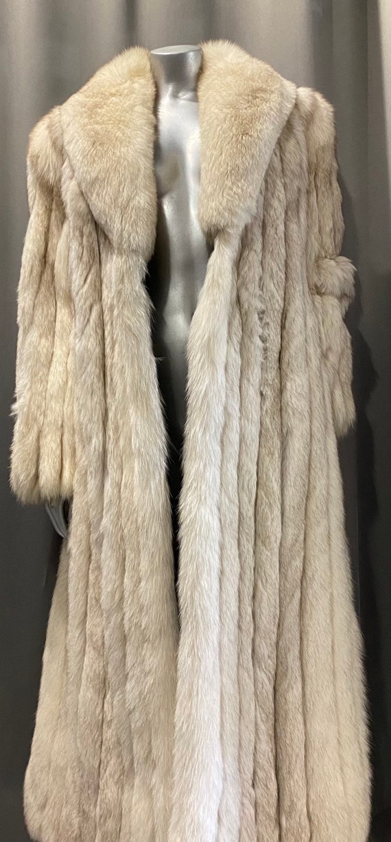 MAISON BIANCHE Vintage Luxury Silver Fox Fur Coat - image 7
