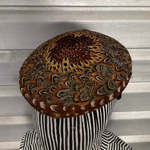Designer URBI ET ORBI Yokohama Black Feather Platter Hat