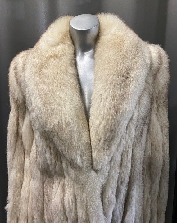 MAISON BIANCHE Vintage Luxury Silver Fox Fur Coat - image 2