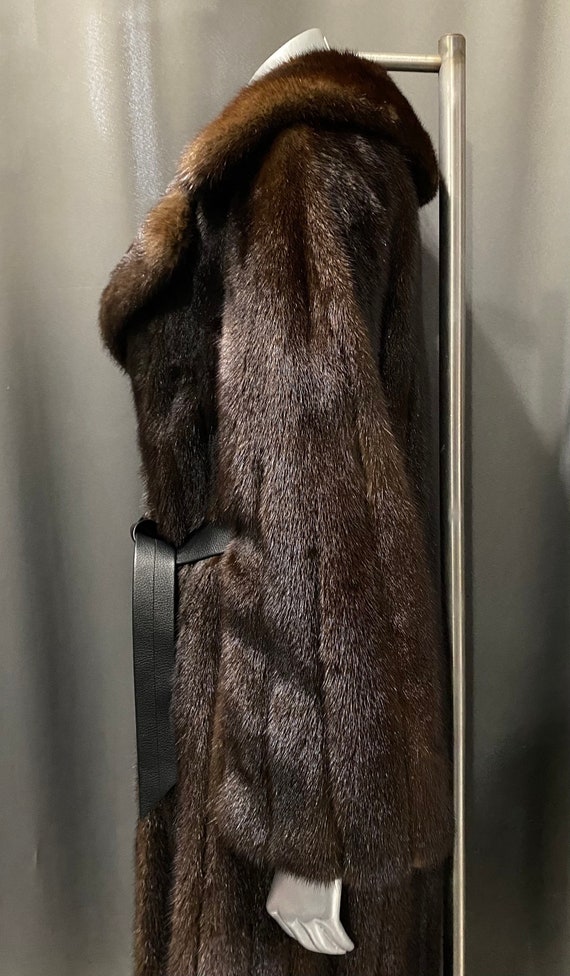 Vintage Dark Brown Mink Fur Jacket Coat - image 3